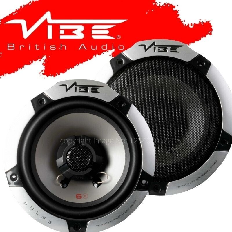 Vibe Audio Series 6.5" 360w Car Door Shelf Coaxial Speakers Set Pulse 6-V0 +Caps