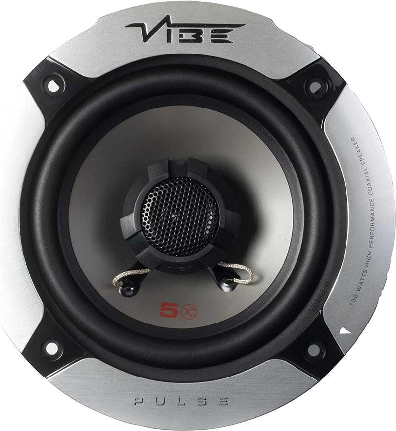 Vibe Speakers Set Audio 5.24" Pulse 5 300w Car Door Shelf Coaxial Pulse 5-v0 +Caps