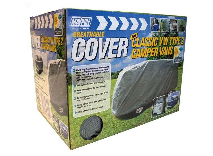 Volkswagen VW T2 Grey Camper Van Cover Heavy Duty Waterproof Maypole + Caps