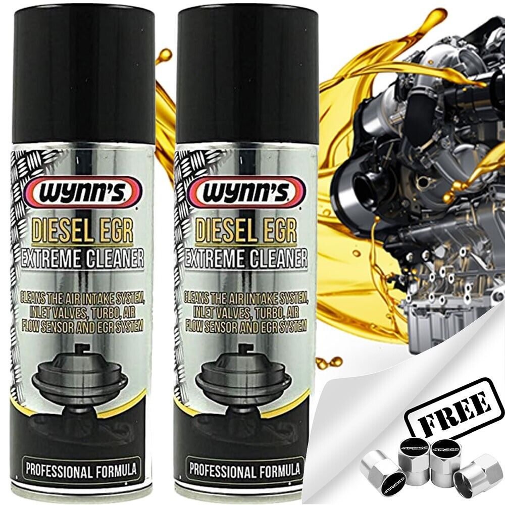 2x Wynns Car Diesel Engine Turbo, Air Flow Sensor, EGR Extreme Cleaner +Caps