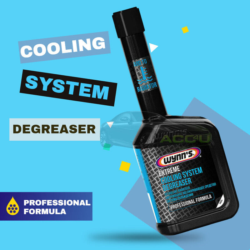 Wynns Professional Formula Extreme Car Radiator Cooling System Degreaser +Caps