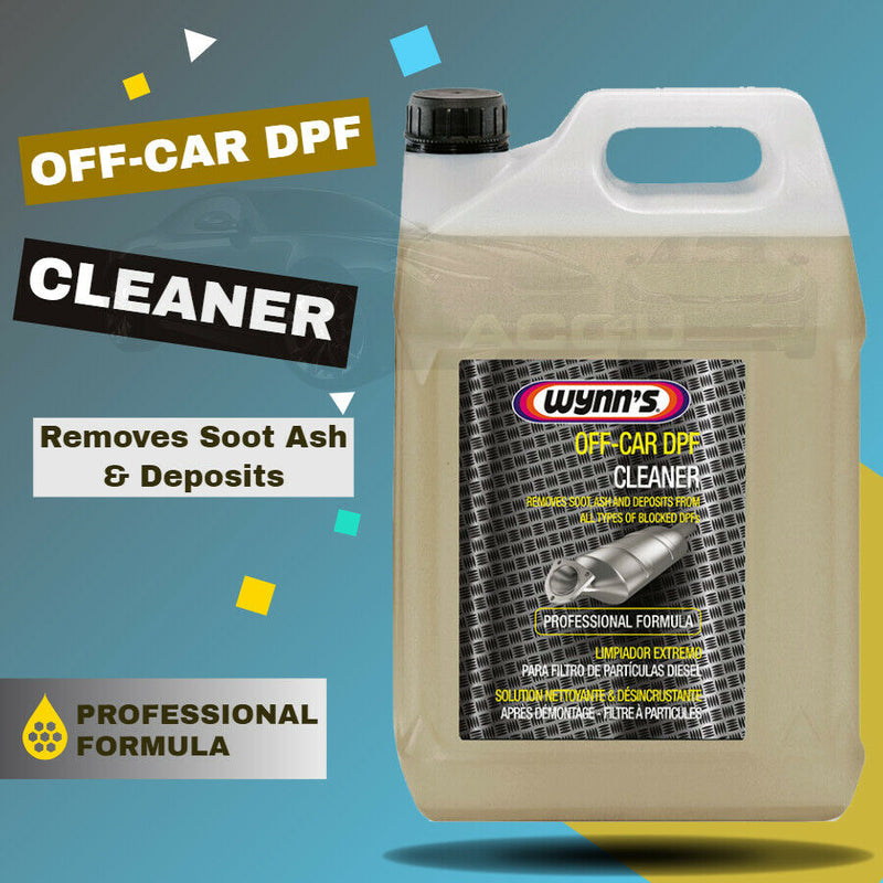 4x Wynns OFF-CAR DPF Car Diesel Particulate Filter Ash Soot Cleaner 5L +Caps