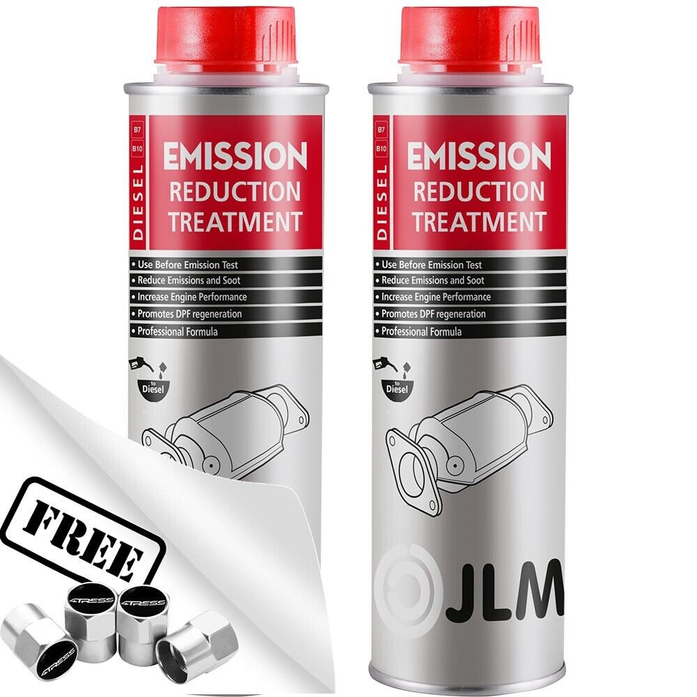 2 x JLM Diesel Catalytic Exhaust Emission Reducer DPF Soot Cleaner Fluid +Caps