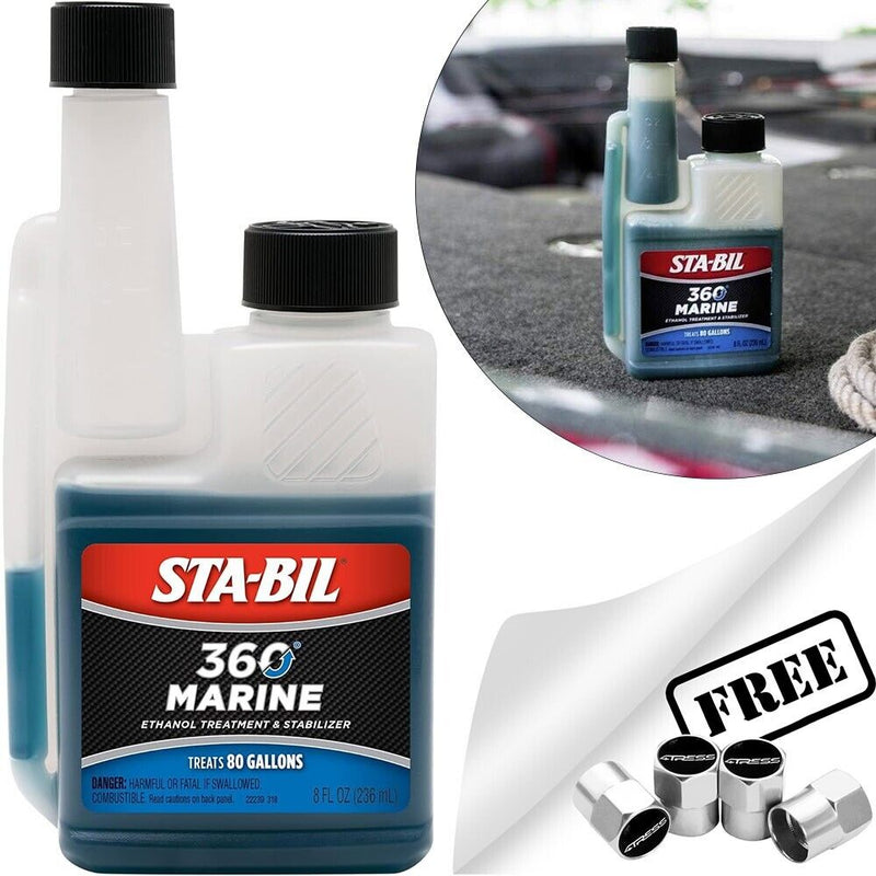 STA-BIL Stabil Ethanol Fuel Stabilizer Treatment Petrol 360° Marine 236ml +Caps