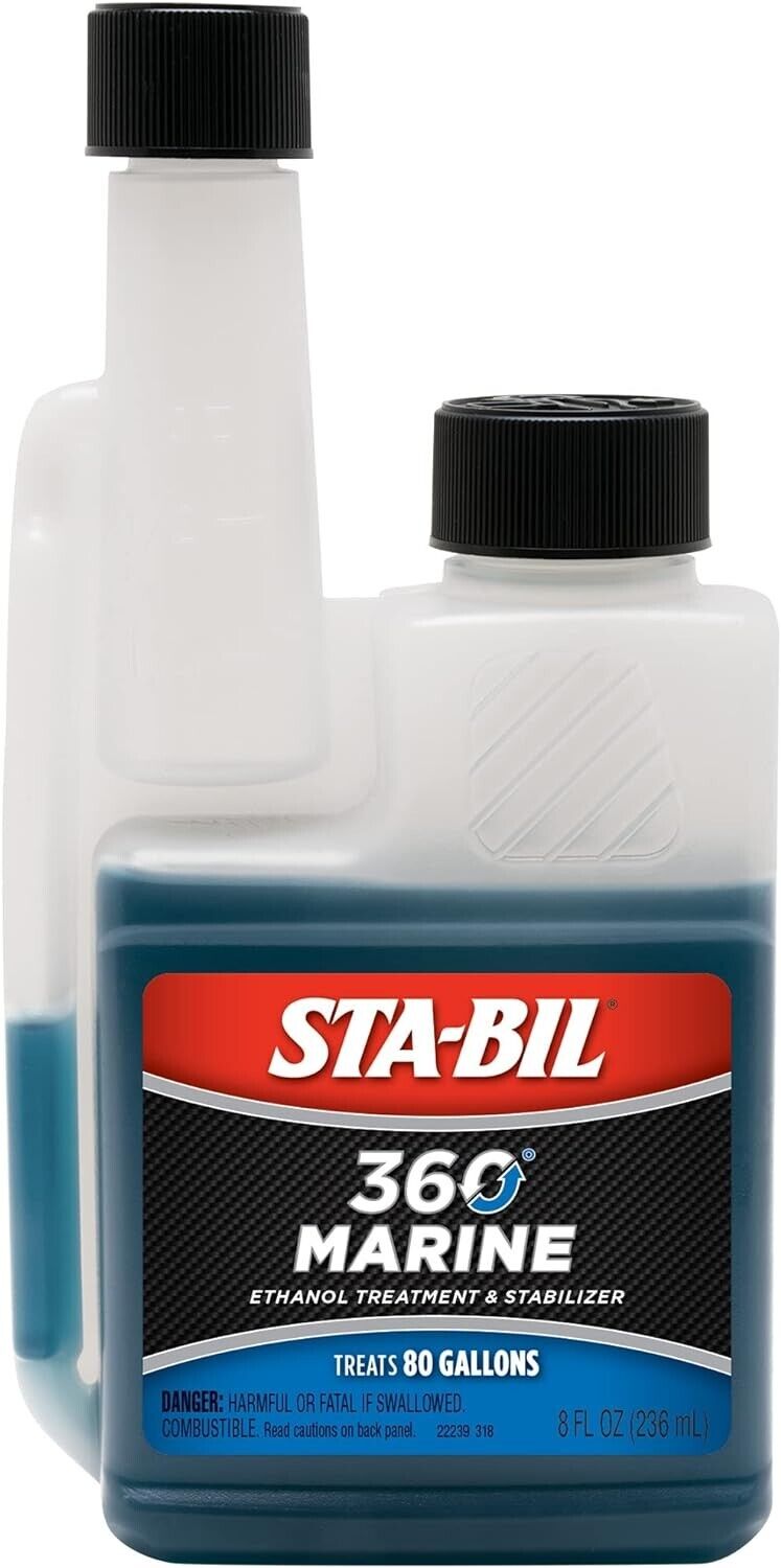 STA-BIL Stabil Ethanol Fuel Stabilizer Treatment Petrol 360° Marine 236ml +Caps