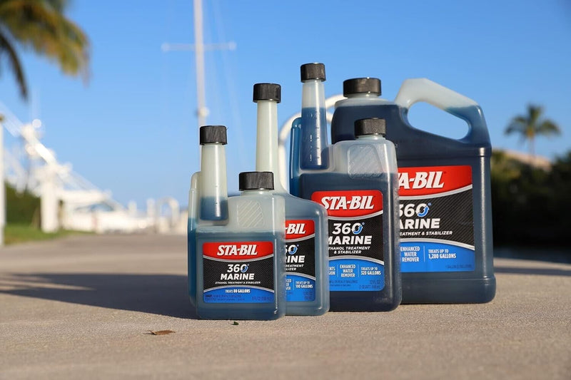 2x STA-BIL Stabil Ethanol Fuel Stabilizer Treatment Petrol 360° Marine 236ml +Caps