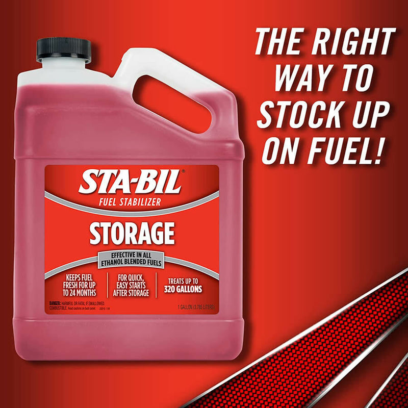 STA-BIL Stabil Fuel Stabilizer Petrol Car Van Fuel Storage Treatment 3.785L +Caps