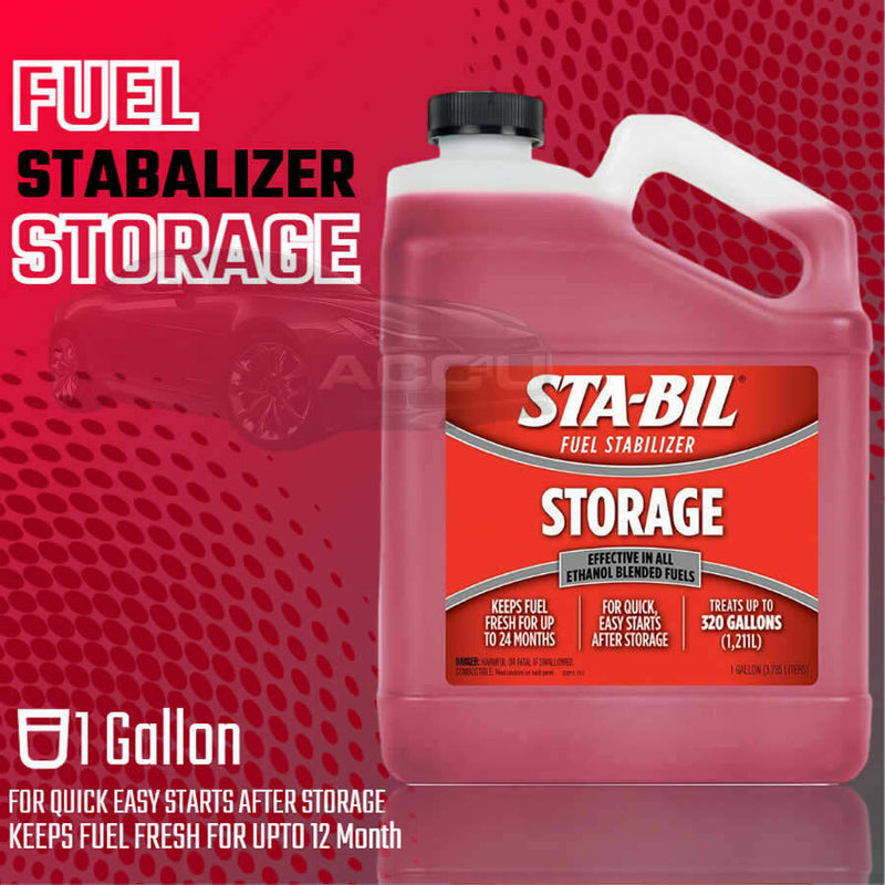 STA-BIL Stabil Fuel Stabilizer Petrol Car Van Fuel Storage Treatment 3.785L +Caps