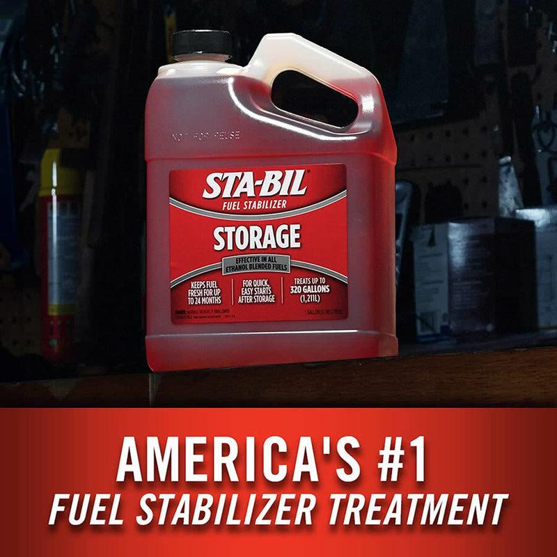 STA-BIL Stabil Fuel Stabilizer Petrol Car Van Fuel Storage Treatment 3.785L +Caps