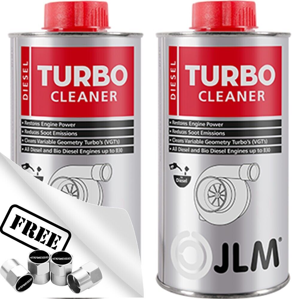 2x JLM Professional Car Bio & Diesel Engine Turbo Cleaner Power Restorer +Caps