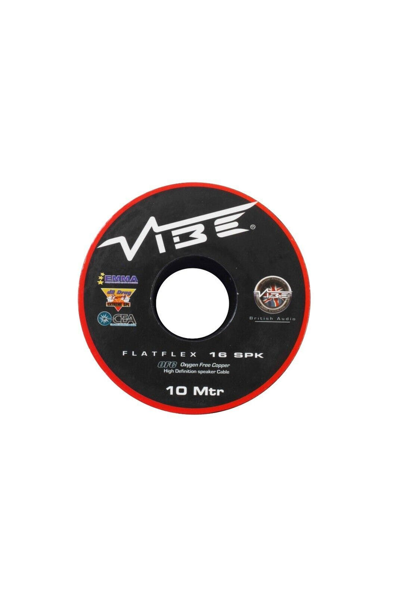 Vibe 10m Car Audio OFC Speaker Cable Roll 16 AWG Critical Link + Caps