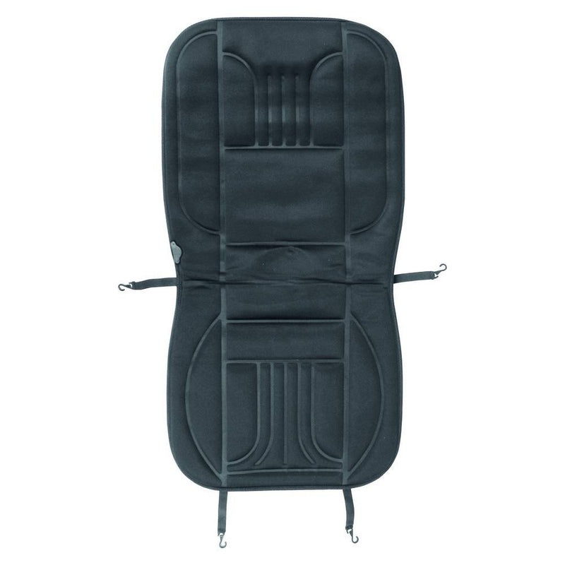 CP 12v In Car Van Plug Black Front Single Seat Cover Thermal Heated Support Cushion