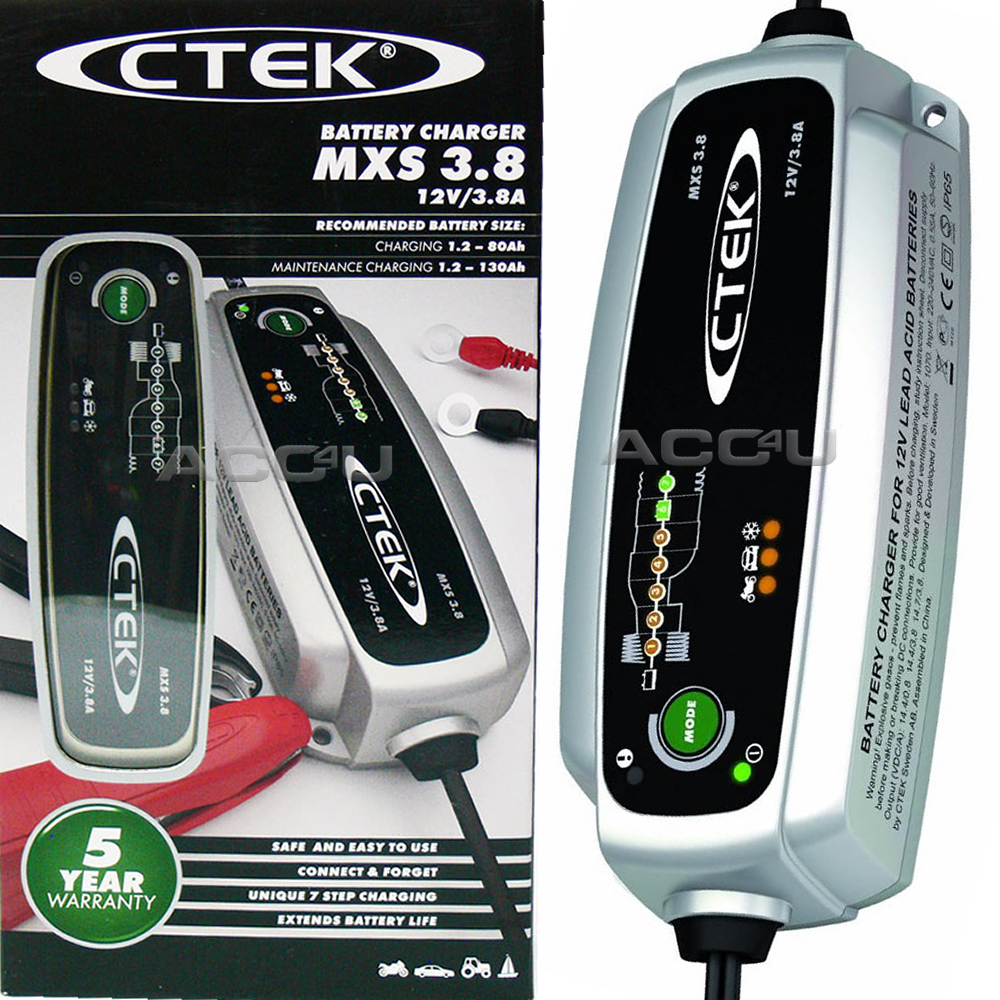 CTEK MXS 3.8 12v 3.8A Car Van 7 Stage Automatic Smart Battery Charger