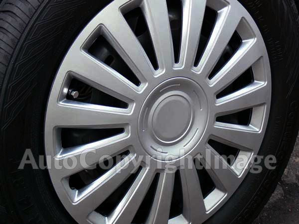 14" Silver Luxury Multi Spoke Car Wheel Trims Hub Caps Covers Set+Dust Caps+Ties