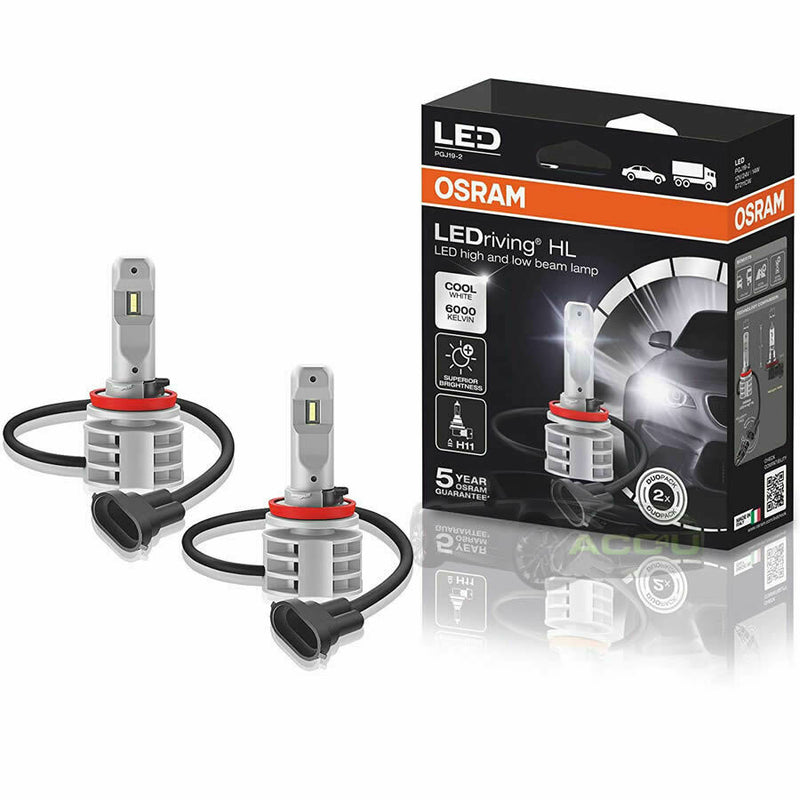 Osram LEDriving HLGen2 12v 24v H11 6000K White LED Headlight Bulbs Kit