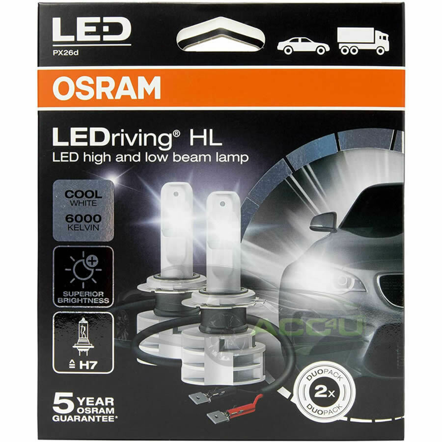 Osram 67210CW LEDriving HL Gen2 H7 LED Bulbs PX26d Cool White 6000K X2