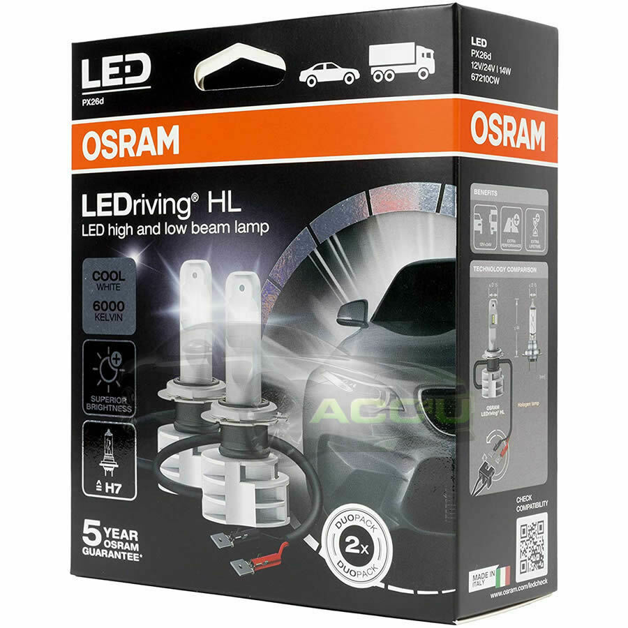 OSRAM Ledriving HL H7 LED PX26D 2 pcs - LED Car Bulb