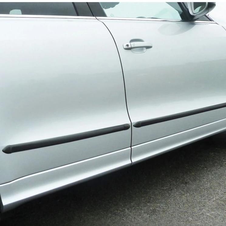 E-Tech 21mm BLACK Car Door Body & Bumper Guard Protector Moulding Strip+End Caps Kit